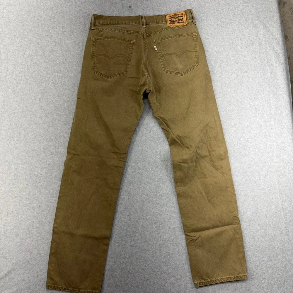 Levi Strauss 505 Regular Fit Tan Cotton‎ Jeans Men white tab VTGs W34 L34